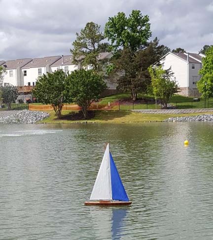 wooden toy sailboat