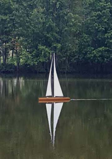 model wooden sailboat