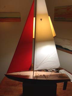 wooden sailboat model