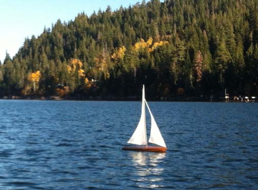 wooden sailboat