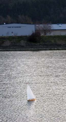 Radio controlled boat sail