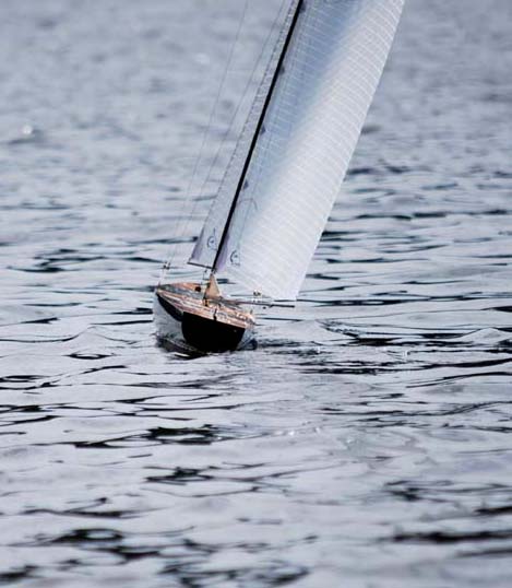 modern fast model sailboat